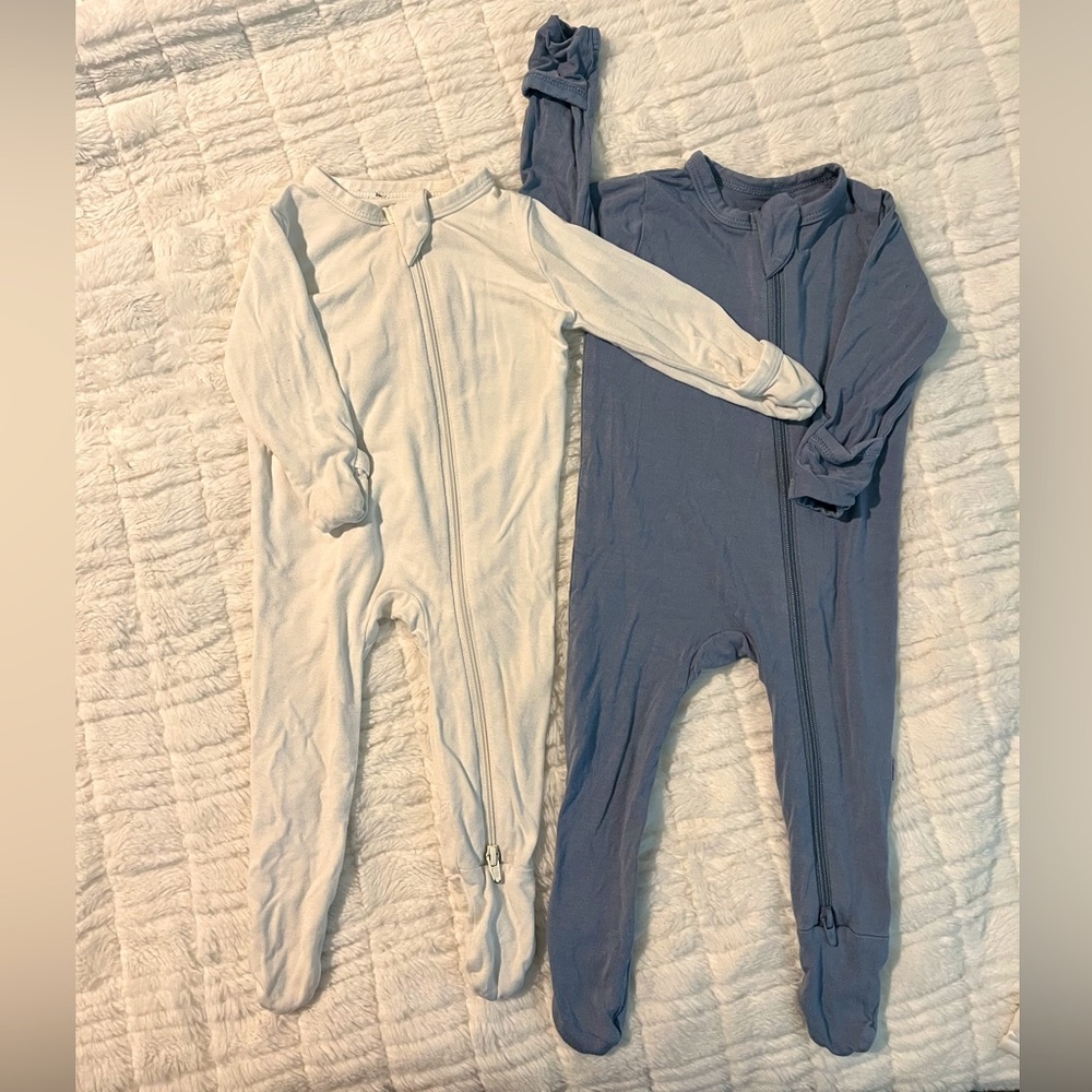 KYTE BABY FOOTIES | Set of two | White and Gray | 0-3